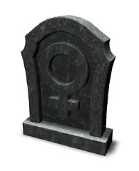 Image showing female symbol on gravestone