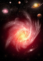 Image showing galaxy in a free space