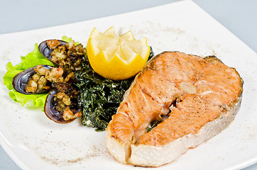 Image showing salmon steak