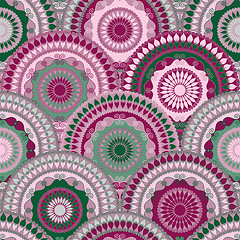 Image showing Colorful vintage seamless pattern