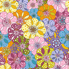 Image showing Seamless floral motley pattern