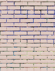 Image showing pink painted brick wall