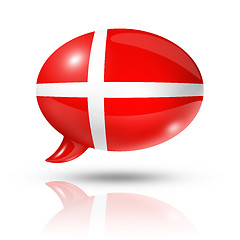 Image showing Danish flag speech bubble