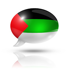 Image showing Arabic language flag speech bubble