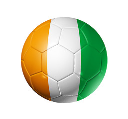 Image showing Soccer football ball with Ivory Coast flag