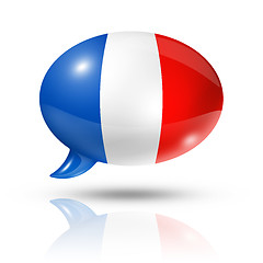 Image showing French flag speech bubble