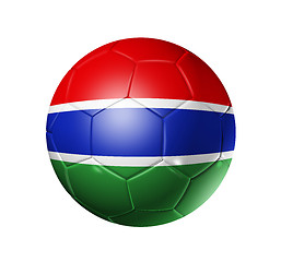 Image showing Soccer football ball with Gambia flag