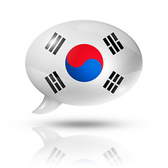 Image showing South Korean flag speech bubble