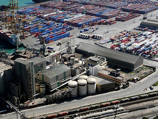 Image showing containers in harbour