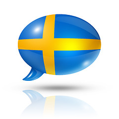 Image showing Swedish flag speech bubble