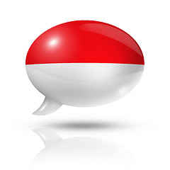 Image showing Indonesian flag speech bubble