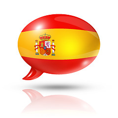Image showing Spanish flag speech bubble