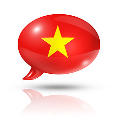 Image showing Vietnamese flag speech bubble