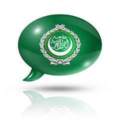 Image showing Arab League flag speech bubble