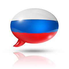 Image showing Russian flag speech bubble