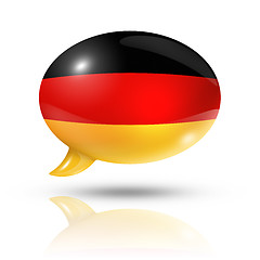 Image showing German flag speech bubble