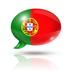 Image showing Portuguese flag speech bubble