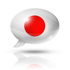 Image showing Japanese flag speech bubble