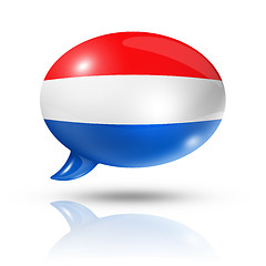 Image showing Netherlands flag speech bubble