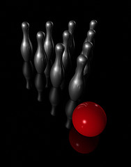 Image showing 3D bowling