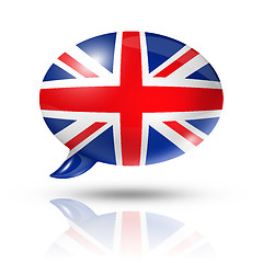 Image showing British flag speech bubble