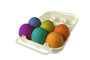 Image showing colored easter eggs