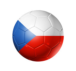 Image showing Soccer football ball with Czech Republic flag