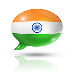 Image showing Indian flag speech bubble