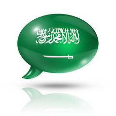 Image showing Saudi Arabia flag speech bubble