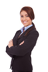 Image showing beautiful young business woman smiling