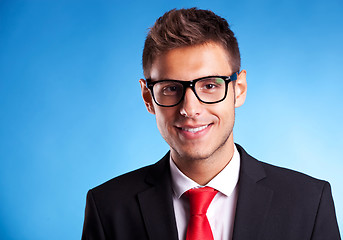 Image showing business man with glasses smiling 