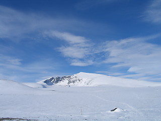 Image showing Snøhetta - covered in snow