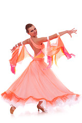 Image showing beautiful woman in a waltz dance move