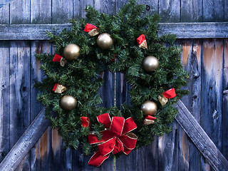 Image showing Outdoor Christmas Wreath