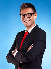 Image showing young business man smiling