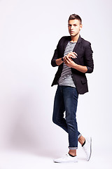 Image showing young fashion man in a pose