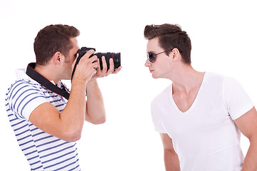 Image showing young photographer during a photo shoot