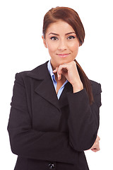 Image showing Thoughtful business woman