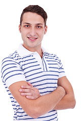 Image showing Handsome man casually posing