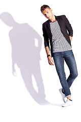 Image showing young fashion man on white background