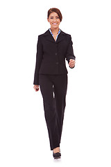 Image showing Business woman walking