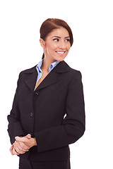 Image showing Business woman looking to the side