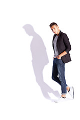 Image showing young fashion male model posing