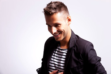 Image showing young fashion casual man laughing
