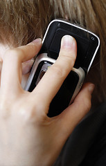 Image showing Woman speaking on cellphone