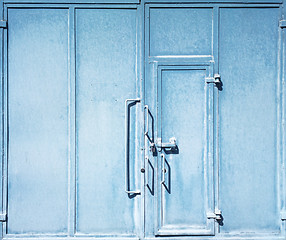 Image showing Blue doors