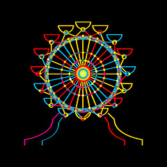 Image showing Ferris wheel icon