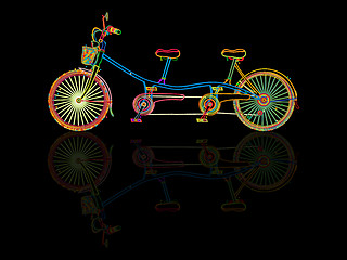Image showing Tandem bicycle