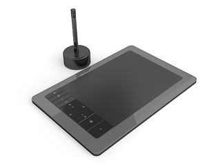 Image showing Graphic tablet with pen