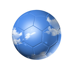 Image showing Sky on a soccer football ball